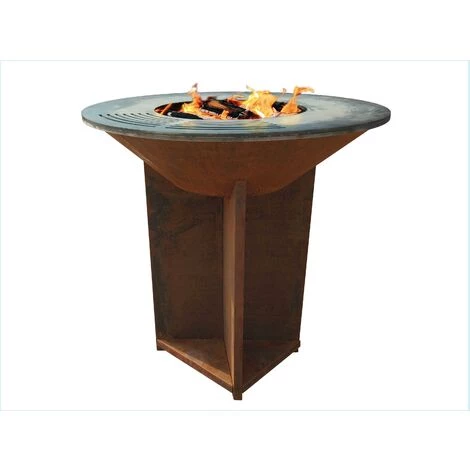 PURLINE Grand Barbecue En Acier Corten Avec Plaque Et Grille En Acier - No Name 7 PURLINE Grand Barbecue En Acier Corten Avec Plaque Et Grille En Acier - No Name – Image 5