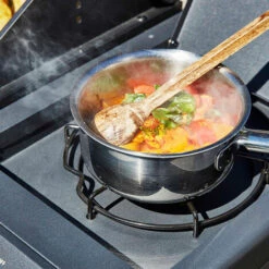 Brasero - Barbecue Emma Inox Brasero 3 Feux + 1 Side - FlexiGrill - Jusqu'à 10 Convives - Surface De Cuisson 57 X 41,5 Cm - 2 Tablettes Dont 1 Brûleur Latéral - Housse De Protection - 11,95 KW - Gris -France Barbecue Soldes Boutique 53114761 4