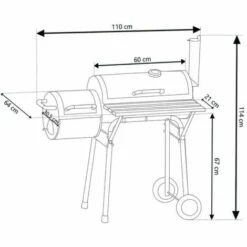 CAESAROO Barbecue à Charbon De Bois Donald En Acier Peint Noir | Noir -France Barbecue Soldes Boutique 53599122 5