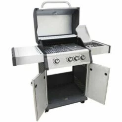 CAESAROO Barbecue à Gaz Avec Trois Brûleurs Preston En Acier Peint Gris Et Noir | Noir E Gris -France Barbecue Soldes Boutique 53599153 2
