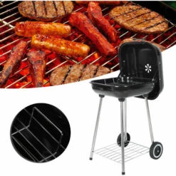 SZYB Duokon Gril De Barbecue 42 X 47 X 78 Cm Avec Filet De Tablette Inférieure En Acier Et Plastique -France Barbecue Soldes Boutique 53612554 3