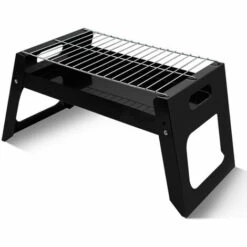 LIFCAUSAL Barbecue De Camping Pliable Pour Feu De Camp Mini Portable Avec Filet De Barbecue Poêle à Bois Extérieur Barbecue De Camping à Charbon De Bois Pour Cuisson à Flamme Nue Pique-nique Barbecue à La Maison Pour 4 à 6 Personnes