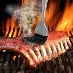 LIFCAUSAL Barbecue Grill Patisserie Brosse Sauce Badigeonner Brosse Barbecue Résistant à La Chaleur Cuisson Cuisson Silicone Longue Brosse Poignées En Acier Inoxydable -France Barbecue Soldes Boutique 53643040 4