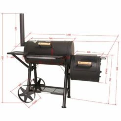 TAINO Yuma Fumoir Massif BBQ BARBECUE Grill Au Charbon De Bois 90KG 3,5mm Offset 9 TAINO Yuma Fumoir Massif BBQ BARBECUE Grill Au Charbon De Bois 90KG 3,5mm Offset -France Barbecue Soldes Boutique 53853209 3