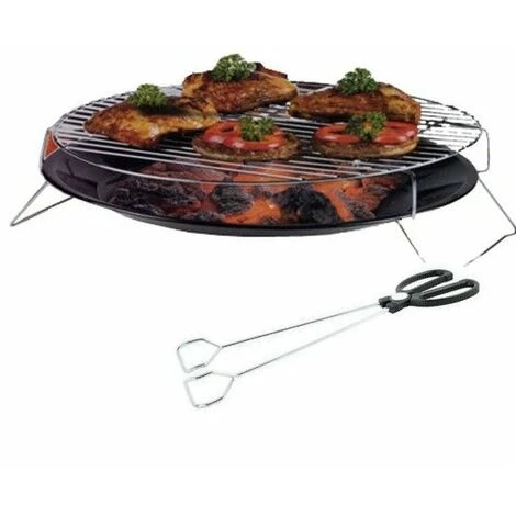 Barbecue - Ensemble De Grillades - Charbon De Bois - 36 X 36 X 20 Cm - Métal - Noir - MaxxGarden 3 Barbecue - Ensemble De Grillades - Charbon De Bois - 36 X 36 X 20 Cm - Métal - Noir - MaxxGarden