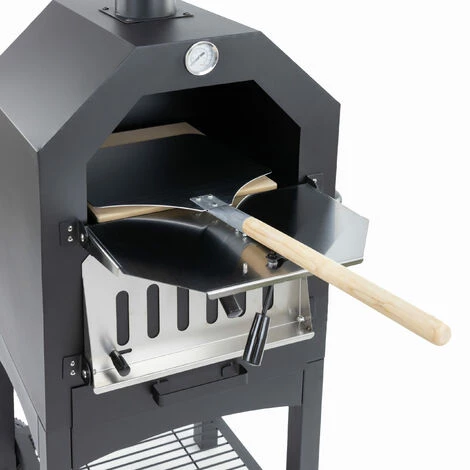 Four à Pizza - Barbecue Fumoir - Charbon De Bois Ou Pellets - 45 X 65 X 48 Cm - Métal - Noir - MaxxGarden 5 Four à Pizza - Barbecue Fumoir - Charbon De Bois Ou Pellets - 45 X 65 X 48 Cm - Métal - Noir - MaxxGarden – Image 3