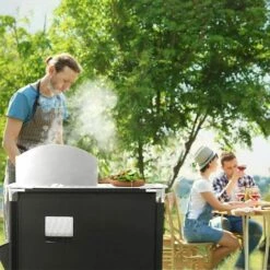 AICOK Spaire Cuisine De Camping En MDF Et Aluminium 122 X 54 X 117 Cm, Mobilier De Camping Portable Avec Protection Contre Le Vent, Compartiment De Rangement Et Sac Portable, Facile à Nettoyer, Léger -France Barbecue Soldes Boutique 54134761 4