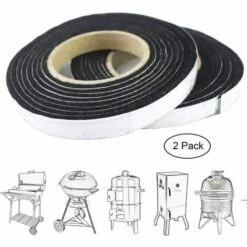 MODOU Barbecue Smoker Bande Joint D'étanchéité Pour Barbecue Charbon,Smoker Américain,fumoir,Grill (8,2ft,1/2'',1/8'',2 Pack) (Noir) -France Barbecue Soldes Boutique 54333186 2