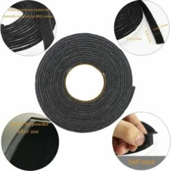 MODOU Barbecue Smoker Bande Joint D'étanchéité Pour Barbecue Charbon,Smoker Américain,fumoir,Grill (8,2ft,1/2'',1/8'',2 Pack) (Noir) -France Barbecue Soldes Boutique 54333186 5