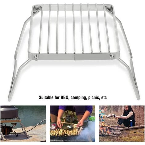 Grill De Barbecue,Triomphe Barbecue Portatif Pliable De Camping Barbecue En Acier Inoxydable Barbecue De Pique-nique Accessoire Pour Le Camping 7 Grill De Barbecue,Triomphe Barbecue Portatif Pliable De Camping Barbecue En Acier Inoxydable Barbecue De Pique-nique Accessoire Pour Le Camping – Image 5