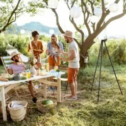 JARDIBRICODECO Barbecue Inclinable Trépied Et Grillage -France Barbecue Soldes Boutique 55316567 2