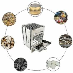 REGALI Poêle à Bois Portable Pliable Grill Camping En Plein Air Ustensiles De Cuisine Barbecue -France Barbecue Soldes Boutique 55344488 3