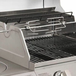 VINGO Barbecue à Brochettes Avec Moteur Pour Poulet Agneau,117cm, Bœuf Ou Rôti Roulé, Avec Broche Réglable En Hauteur Pour Jusqu'à 18 Kg - Argent -France Barbecue Soldes Boutique 55433616 3