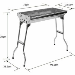 SiFree®Grill Pliable En Acier Inoxydable Portable Barbecue à Charbon Jardin Table En Acier Extérieur Pliant Inoxydable 73×32.5cm -France Barbecue Soldes Boutique 55510810 3
