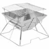 BENOBBY KIDS Gril à Charbon Pliable Portatif D'acier Inoxydable Avec Le Tube De Feu, Mini Gril Avec Le Sac De Transport Pour Des Voyages De Camping De BBQ De Jardin -France Barbecue Soldes Boutique 55513131 1