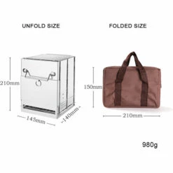 ASUPERMALL Kit De Soufflerie Pour Réchaud à Bois Pliable Mini BBQ Grill Avec Sac De Transport Pour La Randonnée, Le Camping Et La Cuisine -France Barbecue Soldes Boutique 55665977 5