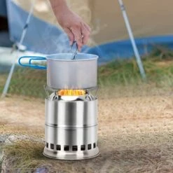 TRIOMPHE Réchaud De Camping,T-Audace Poêle à Alcool Au Feu De Bois Pliable Petit Poêle Portable En Acier Inoxydable Pour Randonnée En Plein Air Randonnée Voyager Pique-Nique Barbecue -France Barbecue Soldes Boutique 56067571 3