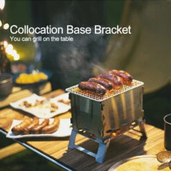 SUPERSELLER Pliable Camping Poêle Barbecue Grill En Acier Inoxydable BBQ Poêle À Bois Poêle En Plein Air Randonnée Pique-Nique Grill - L-Base 10 SUPERSELLER Pliable Camping Poêle Barbecue Grill En Acier Inoxydable BBQ Poêle À Bois Poêle En Plein Air Randonnée Pique-Nique Grill - L-Base -France Barbecue Soldes Boutique 56091390 4