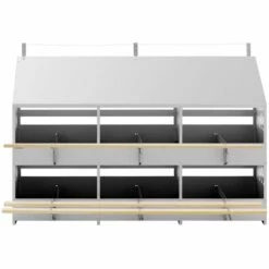 WIESENFIELD Pondoir À Poules Professionnel Avec Tapis De Ponte 12 Compartiments Galvanisé - Argent -France Barbecue Soldes Boutique 56477900 5