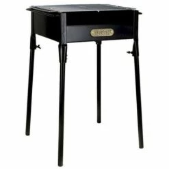 Barbecue à Charbon Sur Pied Algon Noir (40 X 34 X 62 Cm)