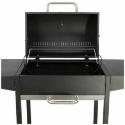LIVOO Barbecue à Charbon Avec Desserte Rangement Intérieur Latéral 10 Personnes - Noir -France Barbecue Soldes Boutique 56622473 3