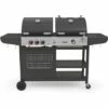 Barbecue Gaz Et Charbon LIVOO DOC254 - Noir -France Barbecue Soldes Boutique 57278254 1
