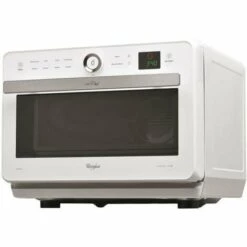 WHIRLPOOL JT469WH - Micro-ondes Jet Chef - 33 L - 6eme SENS Combi Crisp Vapeur - Cavité Inox - Plateau Tournant 36 Cm - Blanc