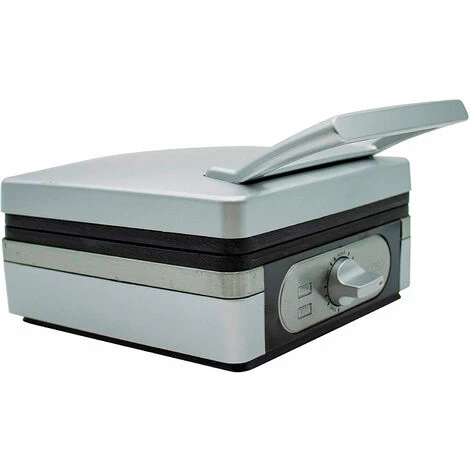 MPM MGO 13 Gaufrier Professionnel Pour 2 Gaufres Belges épaisses, Plaques Antiadhésives 1400W Argent - Argent 4 MPM MGO 13 Gaufrier Professionnel Pour 2 Gaufres Belges épaisses, Plaques Antiadhésives 1400W Argent - Argent – Image 2