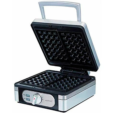 MPM MGO 13 Gaufrier Professionnel Pour 2 Gaufres Belges épaisses, Plaques Antiadhésives 1400W Argent - Argent 5 MPM MGO 13 Gaufrier Professionnel Pour 2 Gaufres Belges épaisses, Plaques Antiadhésives 1400W Argent - Argent – Image 3