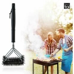 AOUGO Brosse à Barbecue - Nettoyage Grille Barbecue - Accessoire Barbecues - Electrique, Gaz, Charbon - Inox -France Barbecue Soldes Boutique 58573974 5