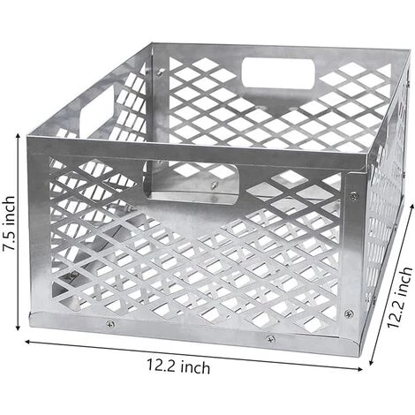 AOUGO Panier à Charbon En Acier Inoxydable, Grand Panier à Charbon De Bois, Panier à Combustible, Panier à Charbon De Bois, Accessoires Pour Camping En Plein Air 4 AOUGO Panier à Charbon En Acier Inoxydable, Grand Panier à Charbon De Bois, Panier à Combustible, Panier à Charbon De Bois, Accessoires Pour Camping En Plein Air – Image 2