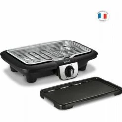 Tefal YY3818FB Easy Grill 2en1 Barbecue électrique De Table, Plaque Plancha Incluse, Puissant 2100 W, Jusqu'a 2 Fois Moins De…