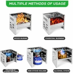 HIASDFLS Réchaud De Camping Portable, Camping Poêle À Bois Léger Avec Grille Et Sac De Rangement, Pliable Compact Durable Pour Barbecue Randonnée Camping Pique-Nique Cuisine De Plein Air 9 HIASDFLS Réchaud De Camping Portable, Camping Poêle À Bois Léger Avec Grille Et Sac De Rangement, Pliable Compact Durable Pour Barbecue Randonnée Camping Pique-Nique Cuisine De Plein Air -France Barbecue Soldes Boutique 59007829 3