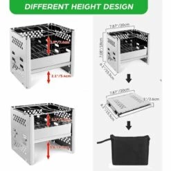HIASDFLS Réchaud De Camping Portable, Camping Poêle À Bois Léger Avec Grille Et Sac De Rangement, Pliable Compact Durable Pour Barbecue Randonnée Camping Pique-Nique Cuisine De Plein Air 10 HIASDFLS Réchaud De Camping Portable, Camping Poêle À Bois Léger Avec Grille Et Sac De Rangement, Pliable Compact Durable Pour Barbecue Randonnée Camping Pique-Nique Cuisine De Plein Air -France Barbecue Soldes Boutique 59007829 4
