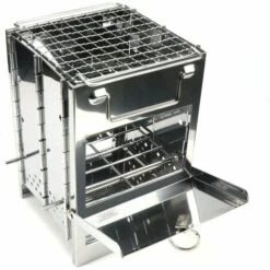 HIASDFLS Camping Poêle En Acier Inoxydable Pliant Sac À Dos Poêle À Bois Mini Barbecue Grill Avec Sac De Transport Pour Camping Randonnée Cuisine -France Barbecue Soldes Boutique 59007900 5