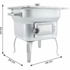 MEDIA WAVE STORE ® Petit Barbecue Fornacella En Tôle 25x25cm Avec Pièces Détachées Et Couvercle -France Barbecue Soldes Boutique 59227973 4