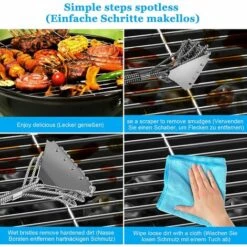 ZOLGINAH Brosse Barbecue, Brosse De Nettoyage Barbecue, 18 Pouces De Long, Pour Grille à Gaz, Grille Au Charbon De Bois Et Grille électrique (Brosse Nettoyage Barbecue) -France Barbecue Soldes Boutique 59344192 4