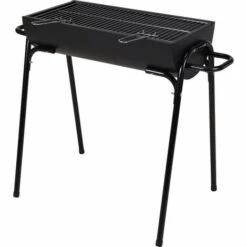 BBQ Barbecue Au Charbon De Bois Sur Pieds - 88cm - Surface De Grillage 60x29 Cm - Noir Couvercle Inclus -France Barbecue Soldes Boutique 59408945 3