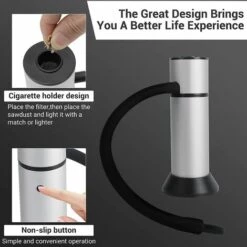 GALOZZOIT Fumeur Portable Infusion Fumée Fraîche Pour Améliorer Le Goût Smoke Fumeur Pistolet à Viande Fumeur Pistolet Portatif Avec Des Copeaux De Bois Pour La Nourriture, La Viande, Les Fromages -France Barbecue Soldes Boutique 59853987 3