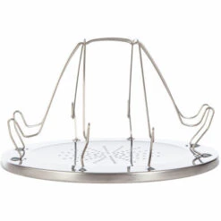 TANCYCO Réchaud De Camping Pliant Grille-pain En Acier Inoxydable 4 Tranches Pain Grille-pain Extérieur Portable Grille-pain Pour Camping Randonnée Pique-nique Barbecue,Argent,