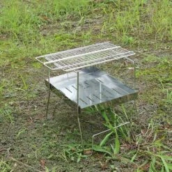 TANCYCO Gril Extérieur En Acier Inoxydable Grille De Barbecue Portable Grille De Barbecue Gril à Charbon Pour Camping En Plein Air Pique-nique,,Type B --- Avec Filet à Mailles Et Clip De Filet -France Barbecue Soldes Boutique 59953430 3