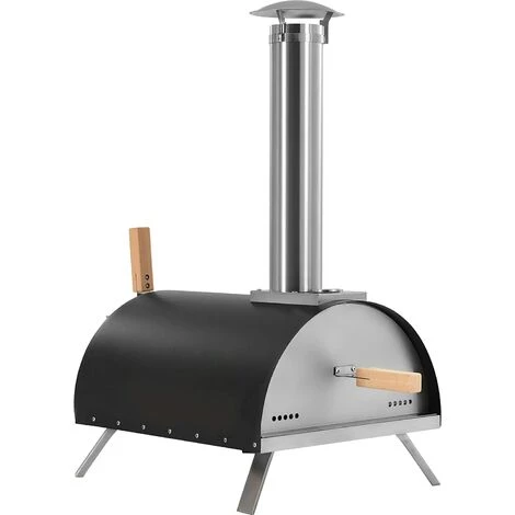 GIGA Four à Pizza Extérieur, Four à Bois Pizza En Acier Inoxydable Pour Jardin / Terrasse, Poêle à Granulés Charbon De Pizza Avec Pierre à Pizza De 13 Pouces + Thermomètre Intégré + Pelle à Pizza - Noir 3 GIGA Four à Pizza Extérieur, Four à Bois Pizza En Acier Inoxydable Pour Jardin / Terrasse, Poêle à Granulés Charbon De Pizza Avec Pierre à Pizza De 13 Pouces + Thermomètre Intégré + Pelle à Pizza - Noir