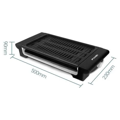 FIMEI Grille Electrique Barbecue De Table Puissance 1400W Sans Fumée,Température Réglable,Bac à Eau, Noir 50 Cm X 9 Cm X 23 Cm 7 FIMEI Grille Electrique Barbecue De Table Puissance 1400W Sans Fumée,Température Réglable,Bac à Eau, Noir 50 Cm X 9 Cm X 23 Cm – Image 5