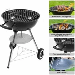 PESCE Barbecues à Charbon Barbecue Rond Gril Barbecue Charbon De Bois En Plein Air Camping Voyage Barbecues Et Fumoirs 47 X 49 X 80 Cm -France Barbecue Soldes Boutique 60170000 5