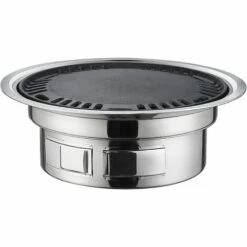 PESCE Barbecue Portable, Barbecue Pliable, Mini Barbecue, Gril De Barbecue Coréen Domestique, Gril De Barbecue Au Charbon De Bois Multifonctionnel, Gril De Fumeur De Barbecue Robuste 2-en-1