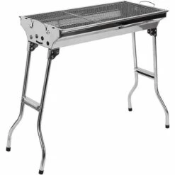 PESCE Barbecue à Charbon En Acier Inoxydable, Gril Pliant Portable, Gril Sur Pied, Barbecue Pour Le Camping,les Fêtes Et Les Festivals, Barbecue Portable, Barbecue De Jardin, 5-10 Personnes(73*33.5*70cm)