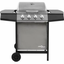 Topdeal Barbecue Gril à Gaz Avec 4 Brûleurs Noir Et Argenté FF48547_FR -France Barbecue Soldes Boutique 60371974 3