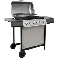 Topdeal Barbecue Gril à Gaz Avec 6 Brûleurs Noir Et Argenté FF48553_FR -France Barbecue Soldes Boutique 60372009 5
