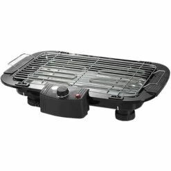 ASUPERMALL Gril Électrique Ménage En Acier Inoxydable Fonction Multiple 2000W Haute Puissance 50-350℃ Plaque De Cuisson Électrique Portable Extérieure Barbecue Brochettes Grill, Noir