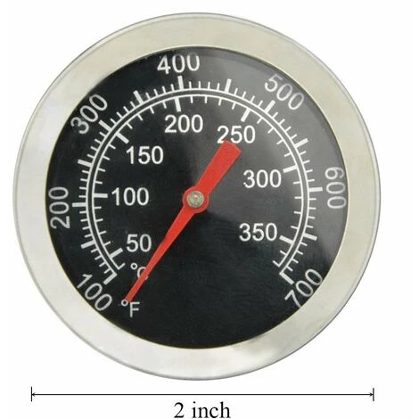 MEZHENG Thermomètre Pour Barbecue Charbon De Bois Fumoir, 52mm Thermomètre Four à Pizza En Acier Inoxydable, Pièces De Rechange Pour BBQ 4 MEZHENG Thermomètre Pour Barbecue Charbon De Bois Fumoir, 52mm Thermomètre Four à Pizza En Acier Inoxydable, Pièces De Rechange Pour BBQ – Image 2